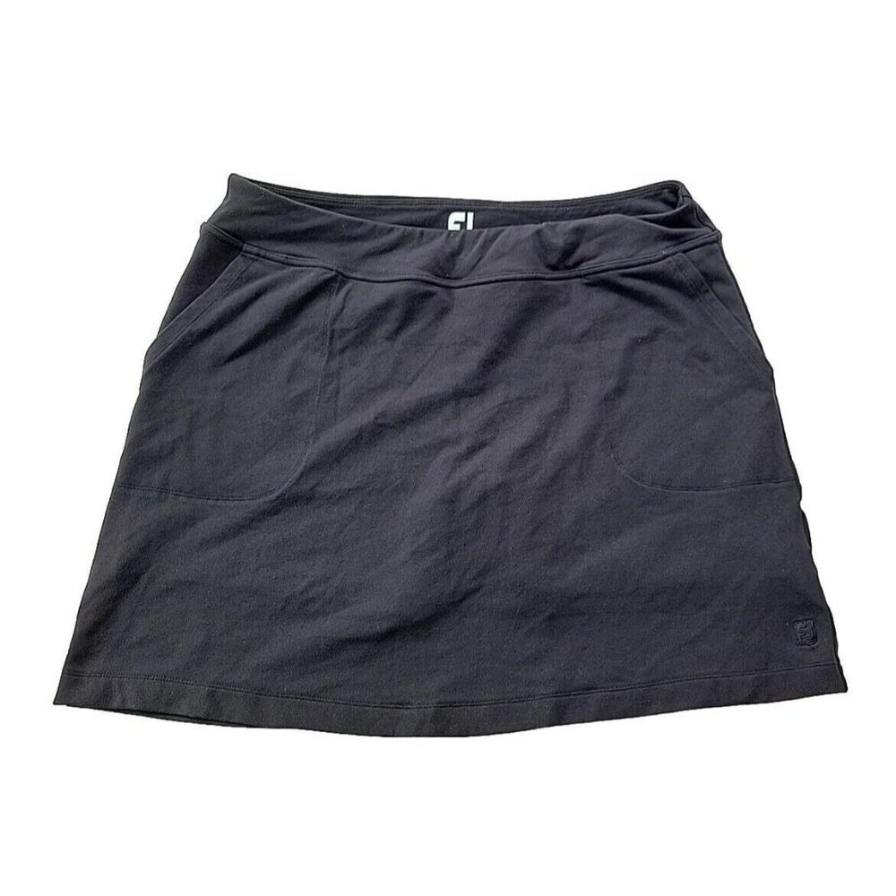 FootJoy FJ Women's L Black Golf Performance Skirt Skort Stretch Comfort Pockets